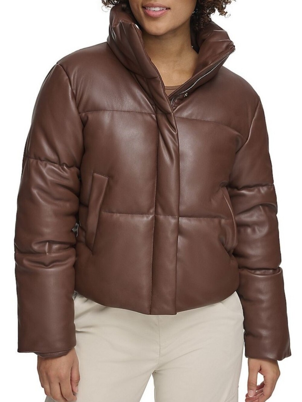 Brown Puffer Jacket Size Large